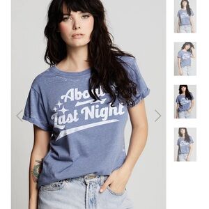 Recycled Karma Telegrams NWOT About Last Night Short Sleeve Oversized Tee sz XS